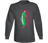 Vintage Chilly Dilly Funny Pickle Distressed Vintage Long Sleeve T Shirt
