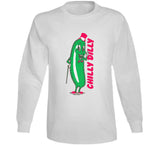 Vintage Chilly Dilly Funny Pickle Distressed Vintage Long Sleeve T Shirt