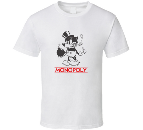 Micky Mouse Funny Monoply Bomb T Shirt