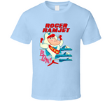 Roger Ramjet Hero Funny Cartoon Retro Tv Show Distressed T Shirt