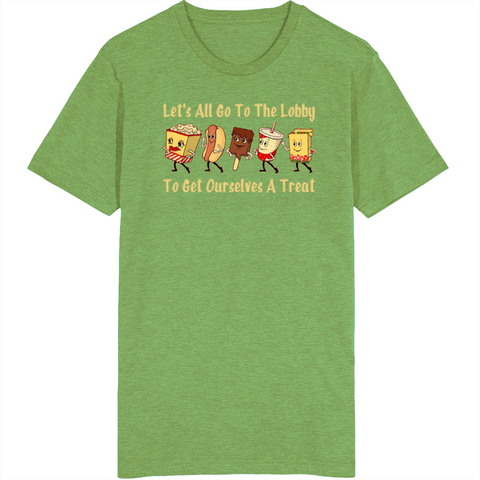 Let's All Go To The Lobby And Get Ourselves Some Treats Funny Retro Theater Snacks Vintage T Shirt