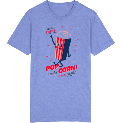 Retro Try Our Fresh Popcorn Make A Film A Movie Vintage T Shirt