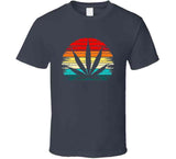 Cannabis Sunset Shiloutte Funny Weed Pothead T Shirt