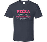 Pizza Is The Only Love Triangle I Want Funny Food Junkie Hoodie