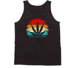 Cannabis Sunset Shiloutte Funny Weed Pothead T Shirt