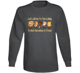 Let's All Go To The Lobby And Get Ourselves Some Treats Funny Retro Theater Snacks Vintage T Shirt