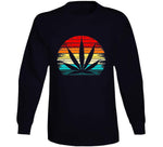 Cannabis Sunset Shiloutte Funny Weed Pothead T Shirt