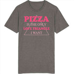 Pizza Is The Only Love Triangle I Want Funny Food Junkie T Shirt