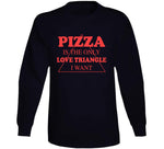 Pizza Is The Only Love Triangle I Want Funny Food Lover Hoodie