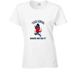 The Devil Made Me Do It Vintage Retro Design T Shirt