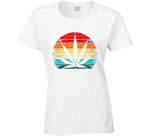 Cannabis Sunset Shiloutte Funny Weed Pothead T Shirt