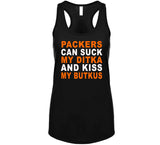 Green Bay Can Suck My Ditka And Kiss My Butkus Funny Football Sports T Shirt