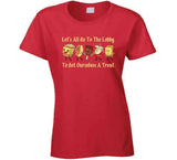 Let's All Go To The Lobby And Get Ourselves Some Treats Funny Retro Theater Snacks T Shirt