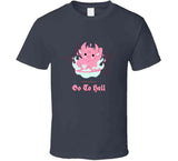 Good Morning Go To Hell Cute Satanic Devil Vintage T Shirt