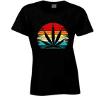 Cannabis Sunset Shiloutte Funny Weed Pothead T Shirt