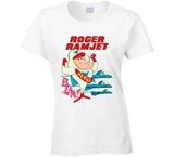 Roger Ramjet Hero Funny Cartoon Retro Tv Show Distressed T Shirt